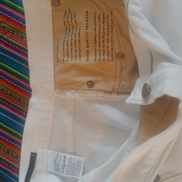 Banana Republic Women's Premium Denim Mid Rise Skinny Jeans, White, Size 31 - Picture 9 of 12